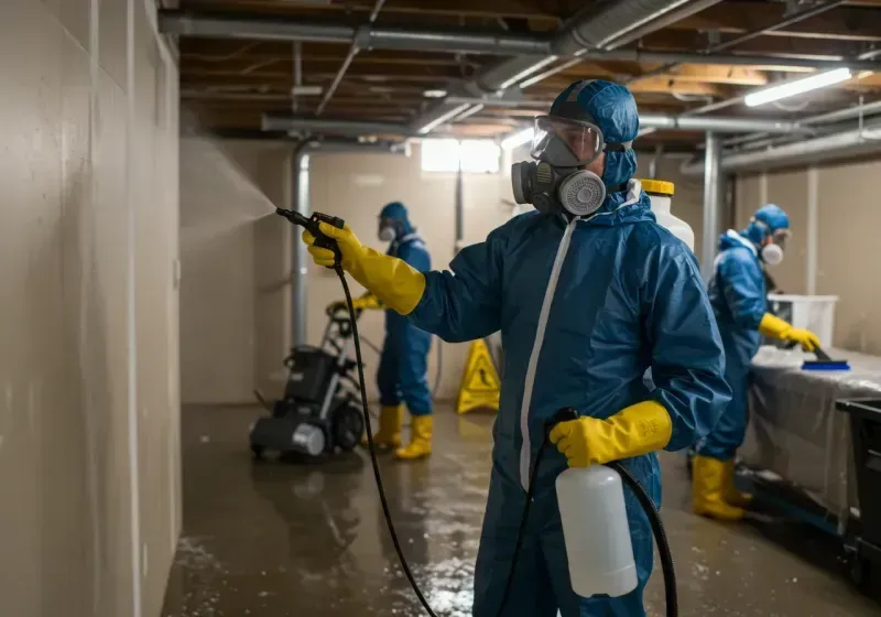 Basement Sanitization and Antimicrobial Treatment process in Moulton, AL