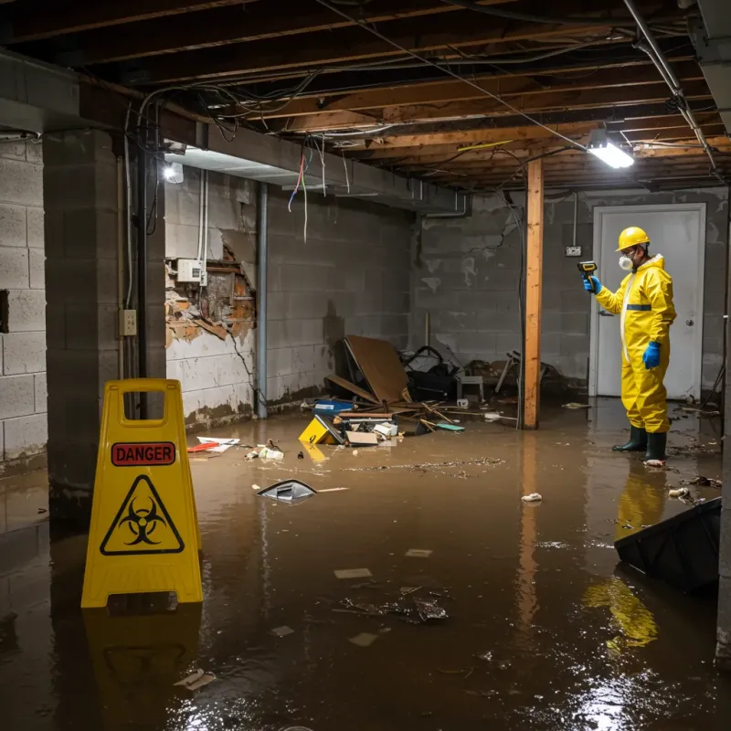 Flooded Basement Electrical Hazard in Moulton, AL Property